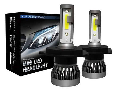Kit Led H4 Lamparas Luces Auto Corta Larga 6500k 3800lm