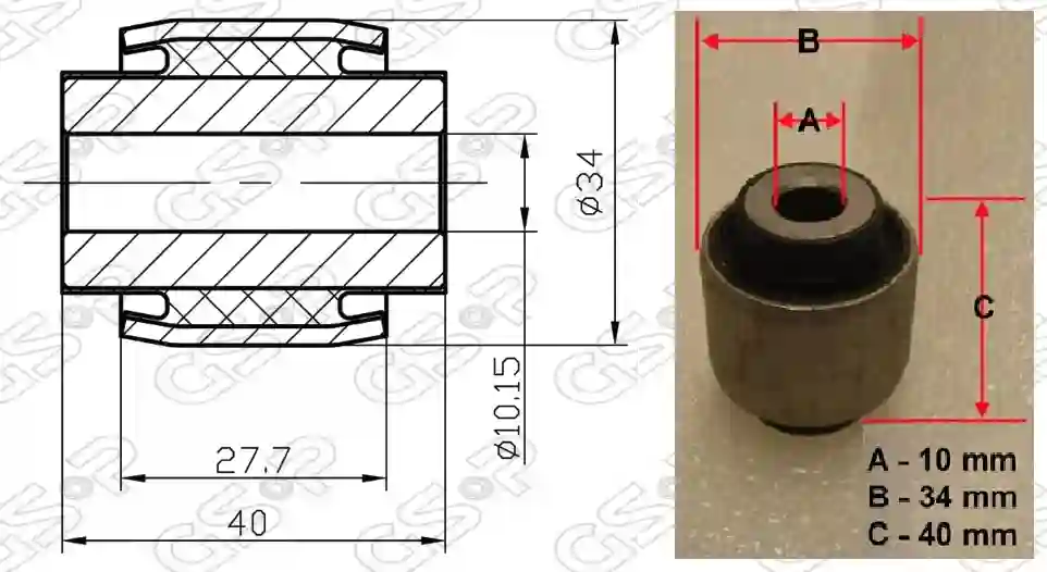 BUJE BASTIDOR SUP HONDA CIVIC 92 (4) GSP
