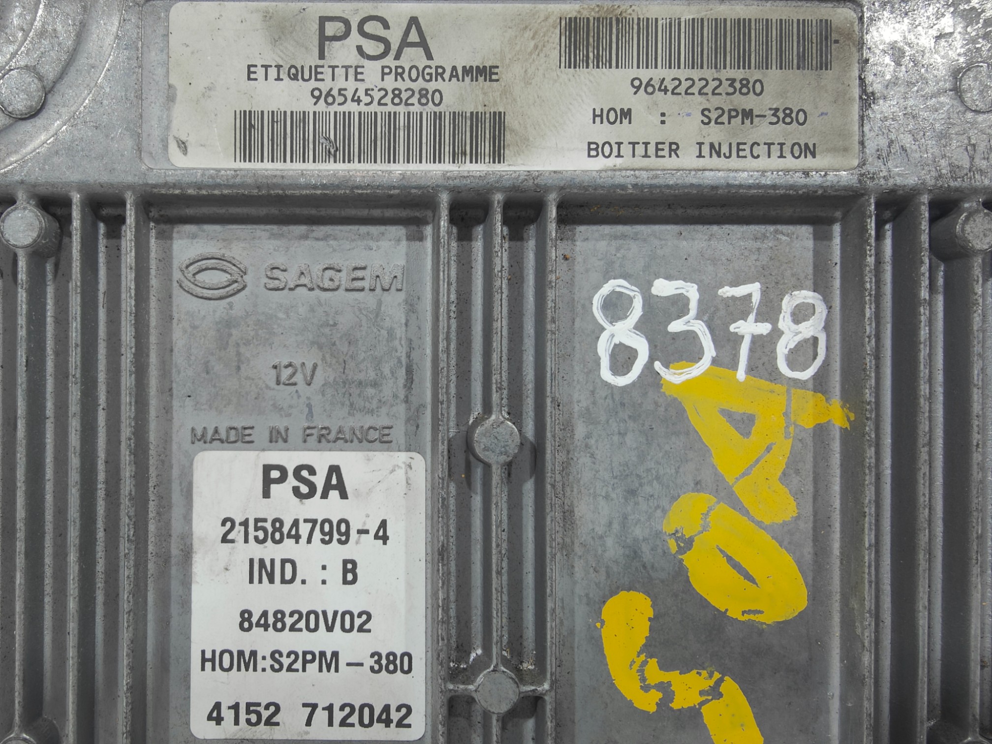 ECU de motor Peugeot Citroen 1.4 8V KFV TU3JP , Ref: 8378-K3B11