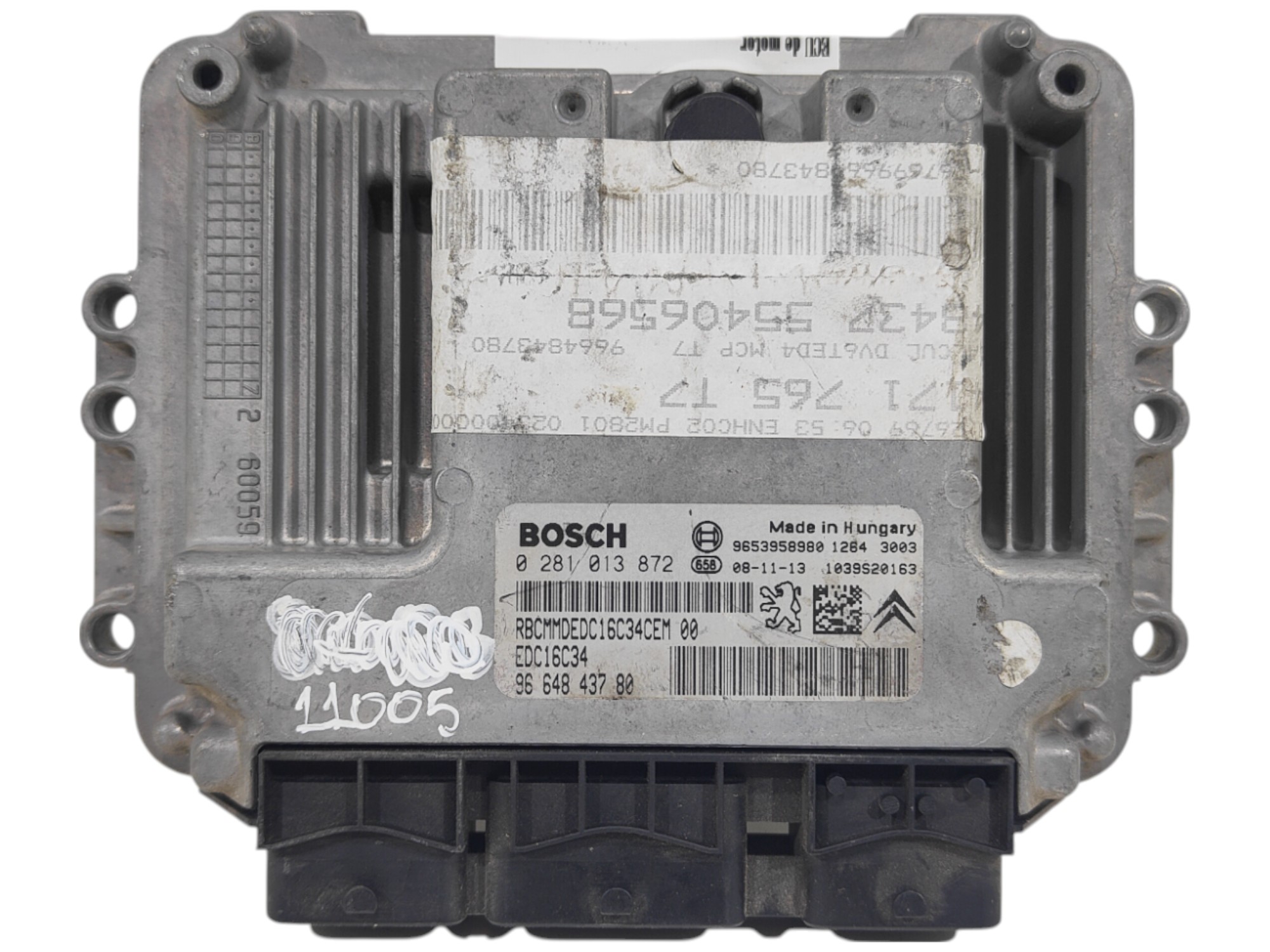 ECU de motor Peugeot Citroen 1.6 HDI 2008, Ref: 11005-K3C12