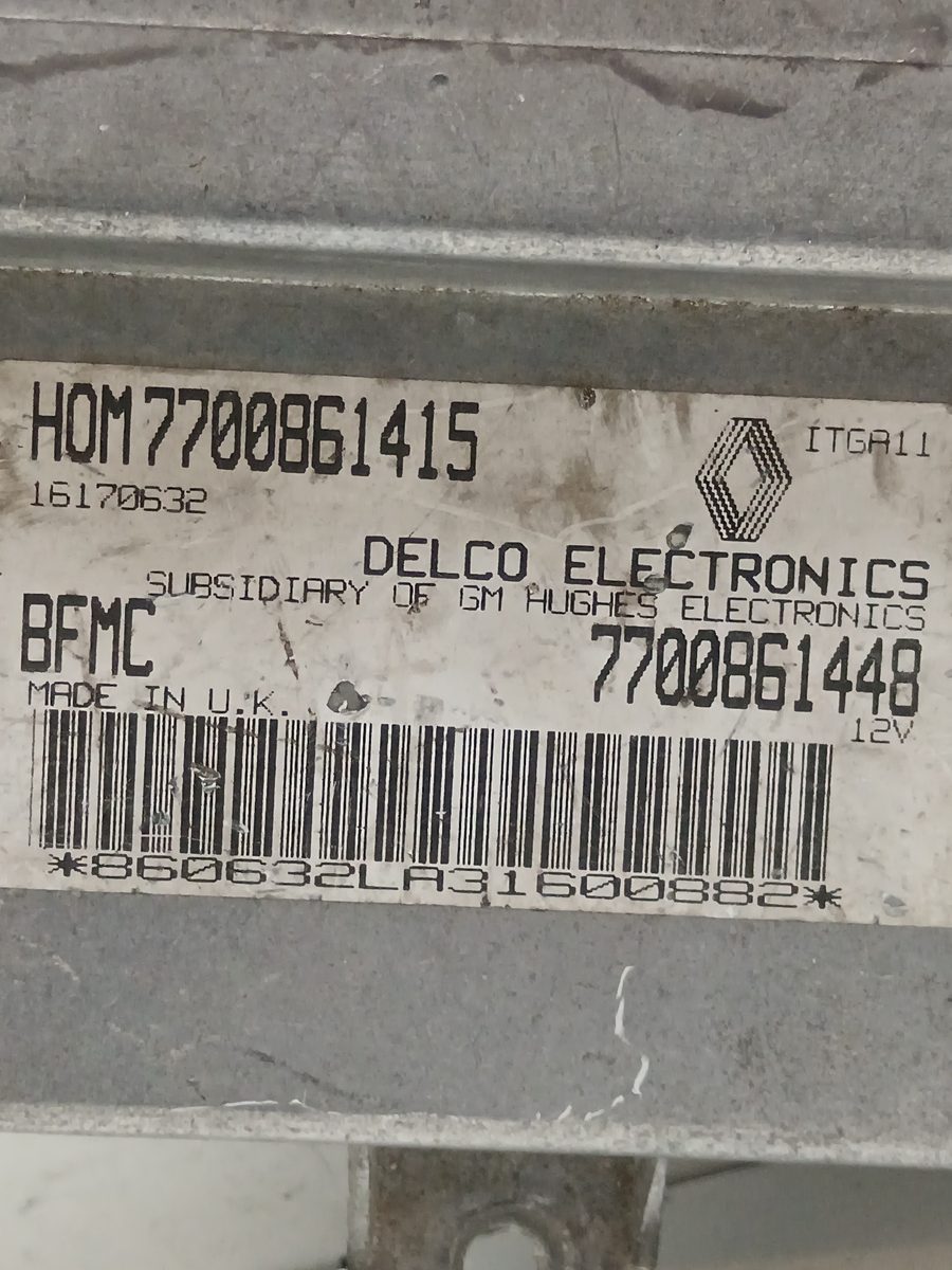 Centralita Motor Uce Renault Clio I Fase I+II (B/C57) 1991-1998 1,2 1.2L 43kW 7700861448