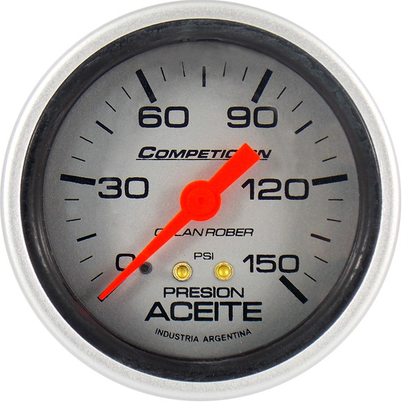 MANOMETRO PRESION DE ACEITE ESCALA: 0-150 PSI FONDO GRIS