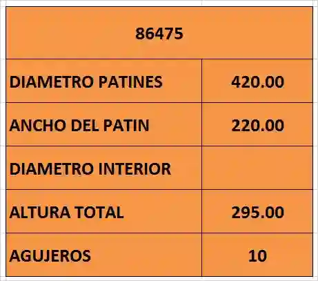 CAMPANA FRENO 420mm 10 AGUJEROS TRASERA HOWO