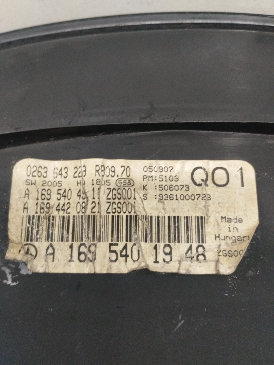 Tablero de Instrumentos Mercedes-Benz Clase B (W245) 2005-2011 2.0 CAT A1695401948