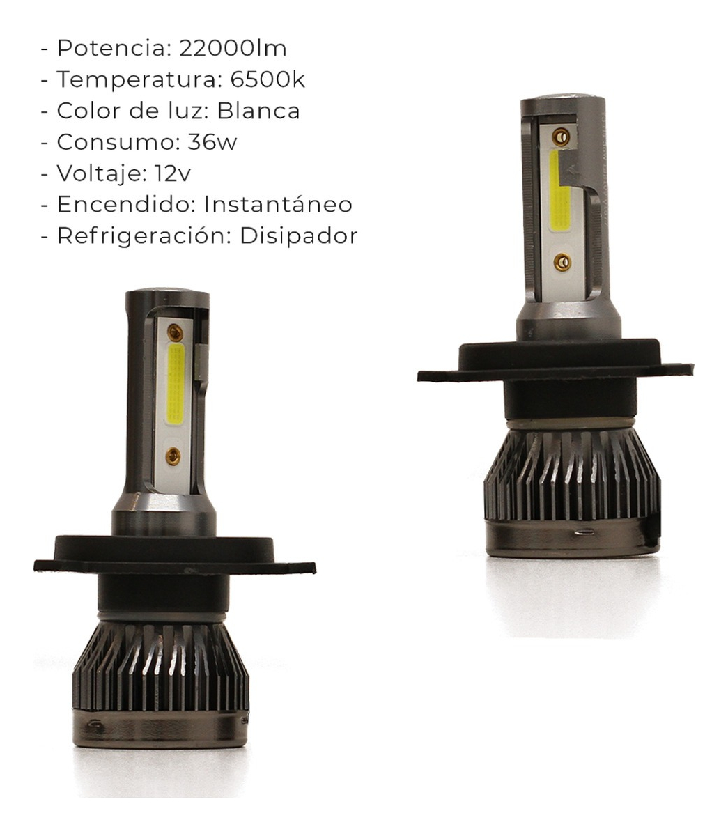 Kit de 2 ópticas delanteras y 2 luces LED
