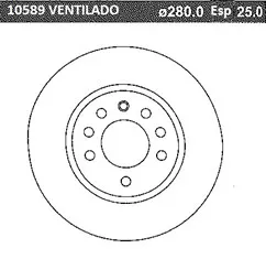 DISCO FRENO (280mm) DEL ASTRA-VECTRA ZAFIRA 98