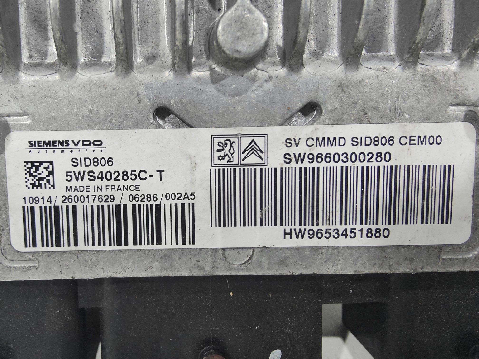 ECU de motor Peugeot Citroen 1.4 HDI , Ref: 8258-K3B4