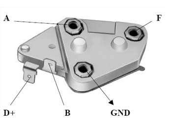 REGULADOR ALTERNADOR DELCO 12V 1 Y 1 SAL. 12V.
