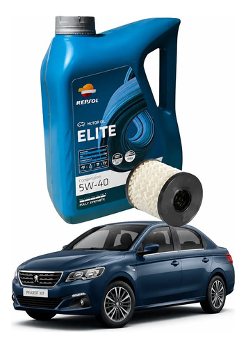 Aceite Para Motor Y Filtro Compatible Con Peugeot 301 1.2