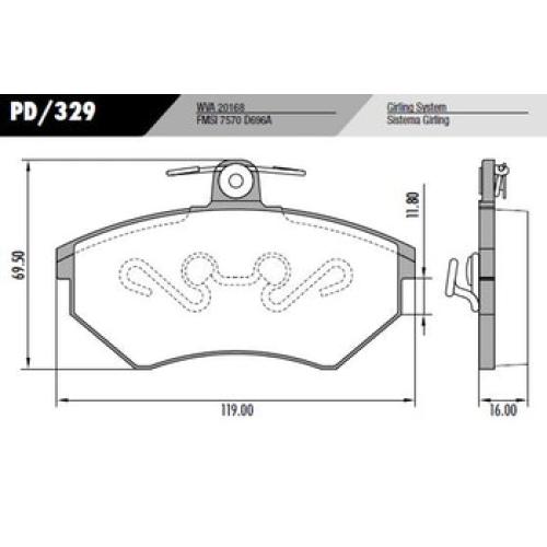 JGO. PASTILLAS FRENO VW GOLF 95... CADDY 95... GELLY CK SEAT IBIZA CORDOBA FAW OLEY119X69X16 (20168)