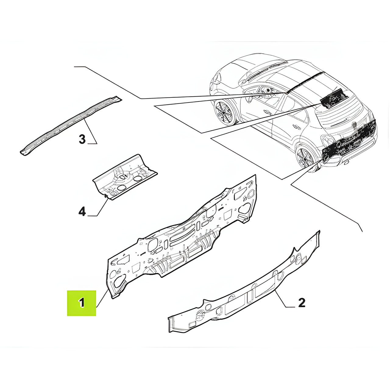 PANEL TRASERO -ORIGINAL