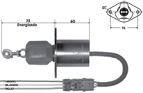 AUTOMATICO DE ARRANQUE - SOL/DE PARE CUMMINS BUS-TRUCKS-MAQUINARIA 12V 76MM LC