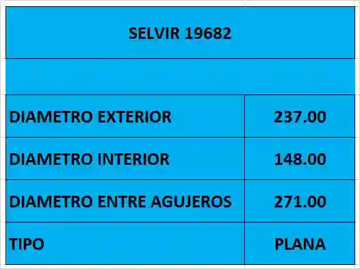PLACA EMBR TOYOTA 2.8-3.0D (236mm) VALEO