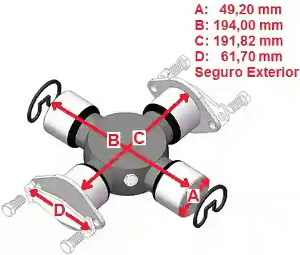 CRUCETA 49.20mm VW/FORD/MB/VOLVO/INTERN. 5-510X