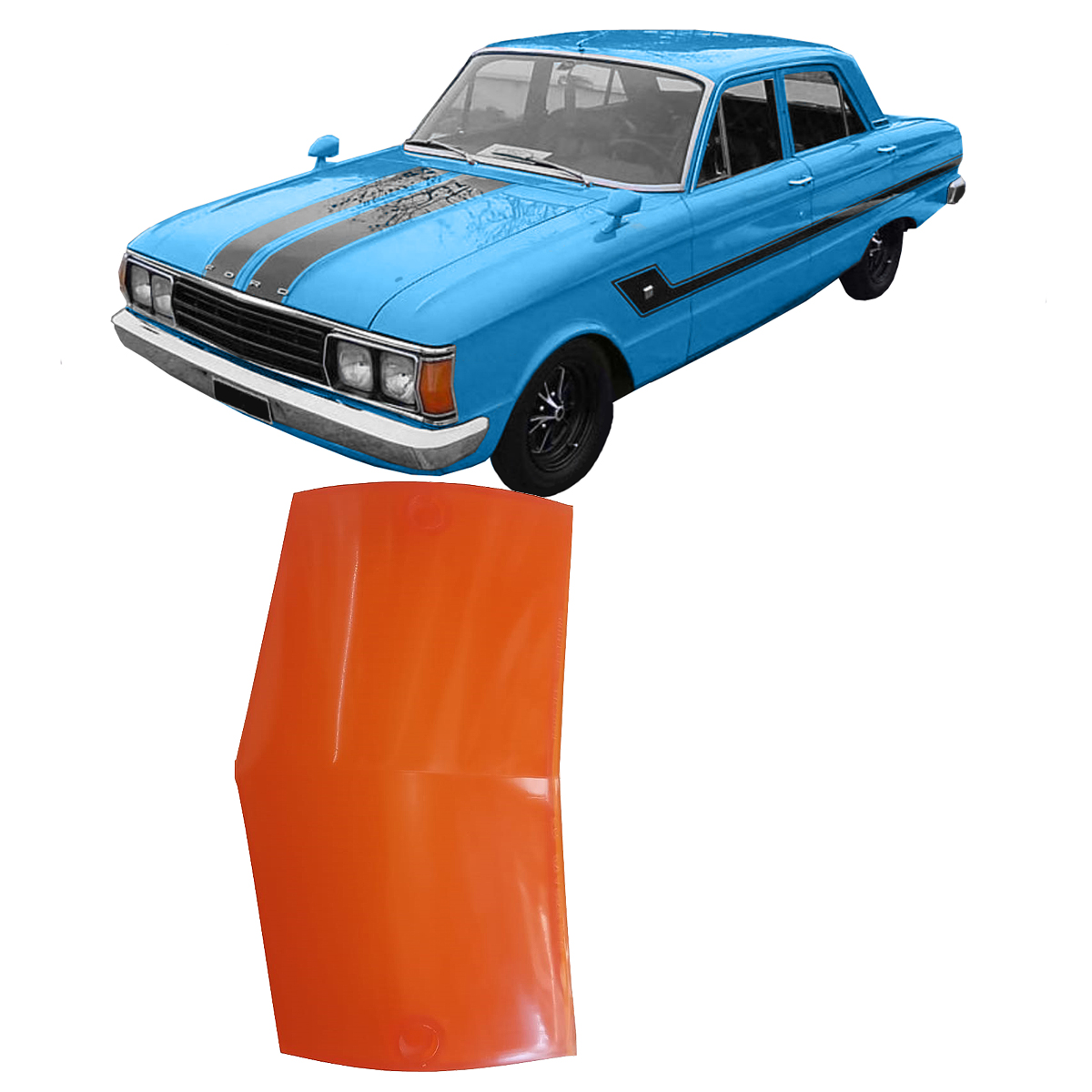 Acrílico De Señalero Izquierdo Ford Falcon / 1977