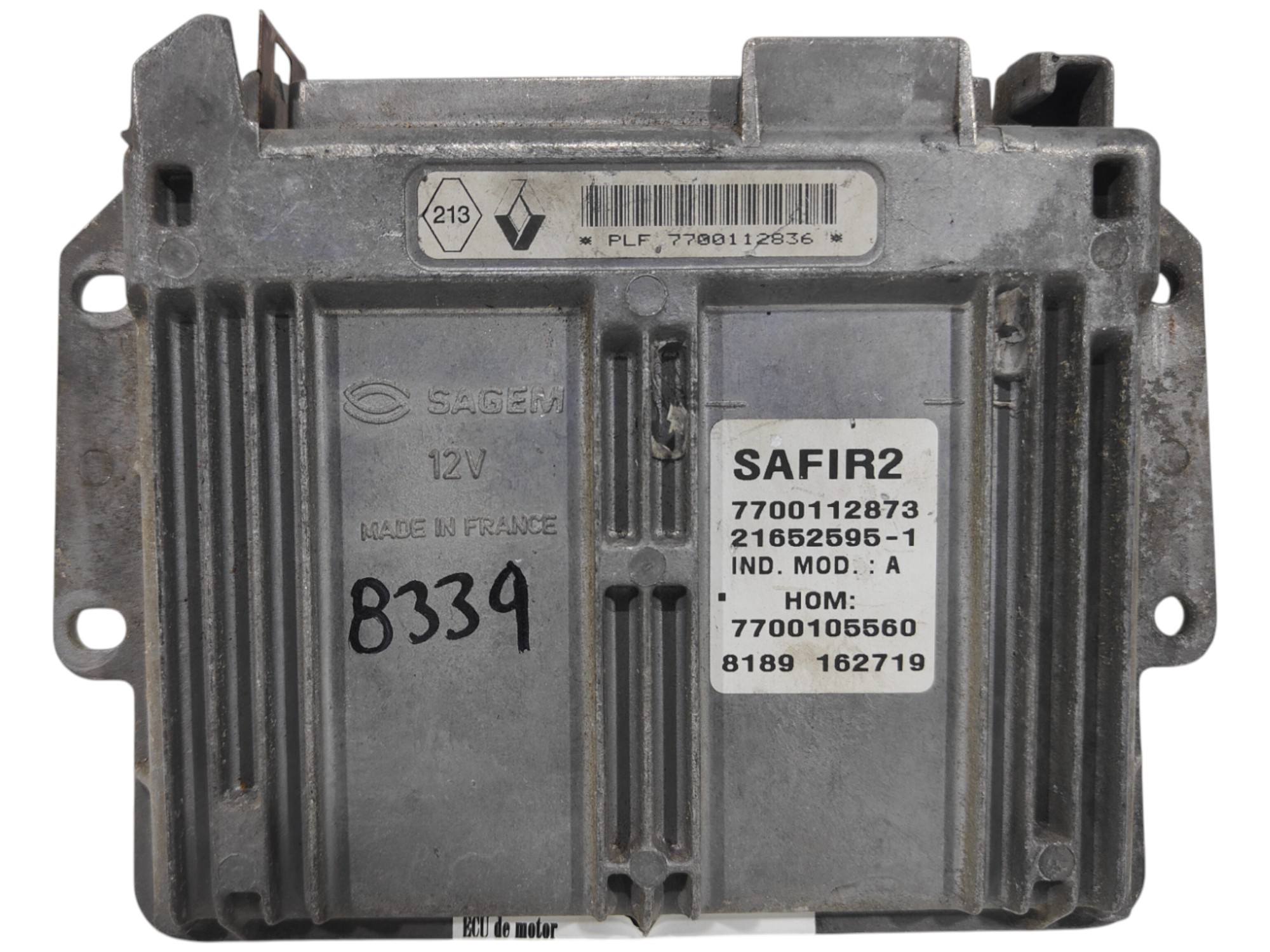 ECU de motor Renault TWINGO 1.2 58CV , Ref: 8339-K3B5
