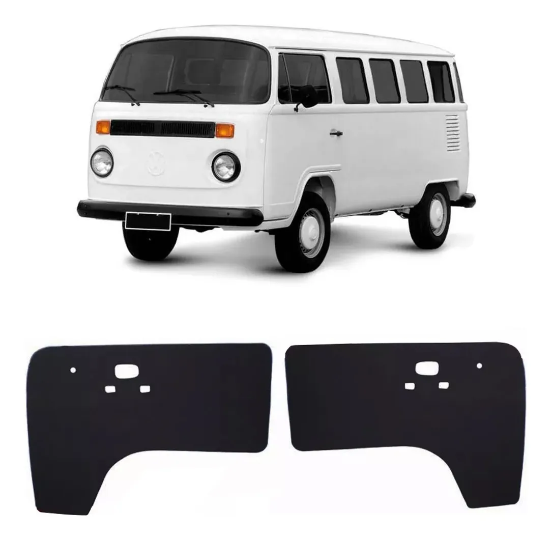 Juego de paneles para puertas de Kombi Clipper 76-93, sin orificios, negro