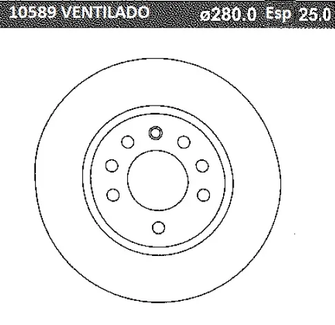 DISCO FRENO (296mm) DEL GM CAPTIVA