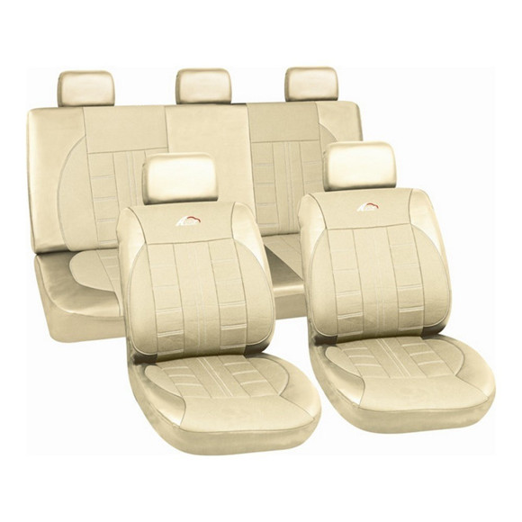 JUEGO DE FUNDAS CUBRE ASIENTO COLOR BEIGE