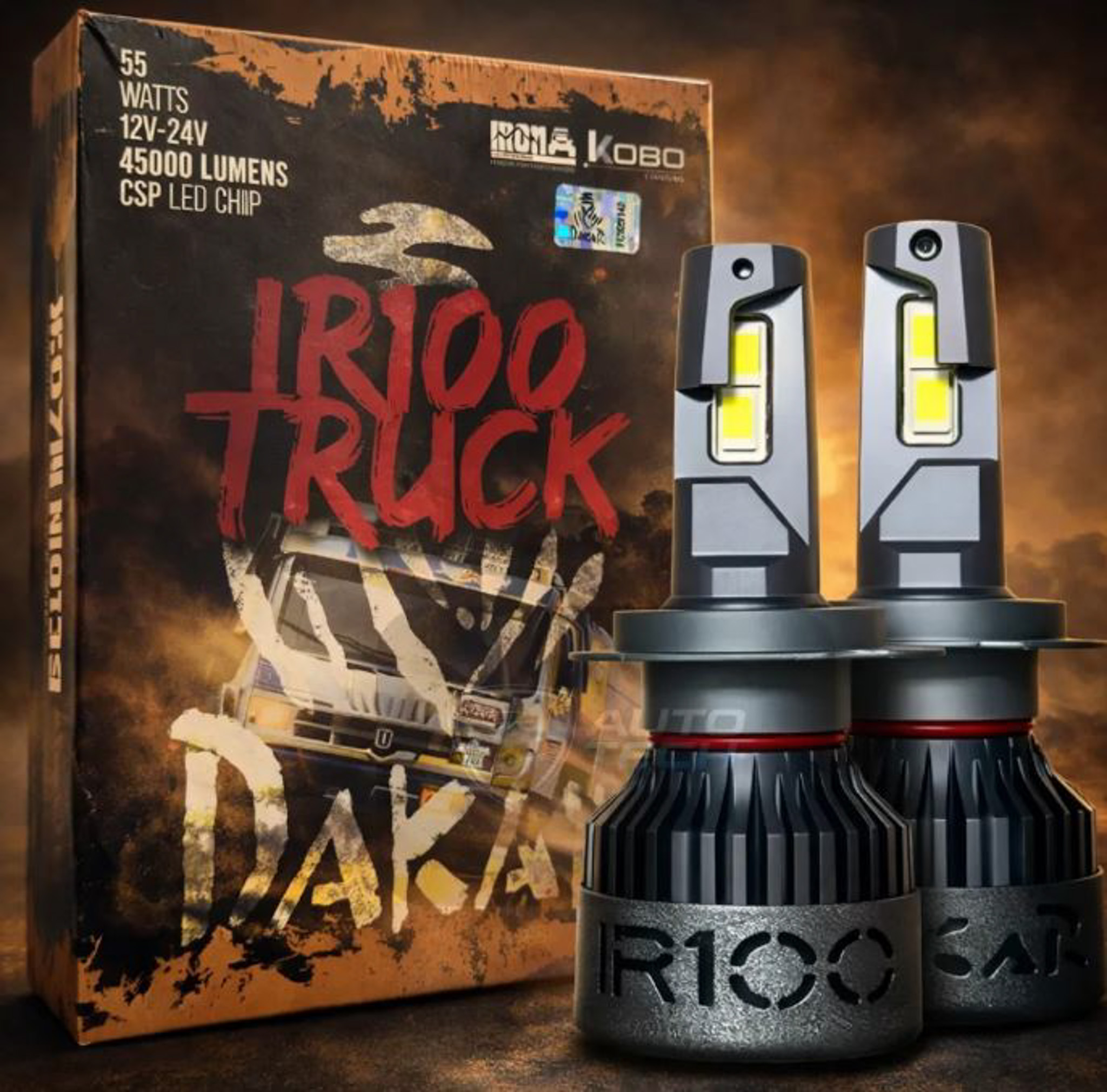 KIT IRX H4 DAKAR LED 12/24V 40000LMS C/CANBUS 55W