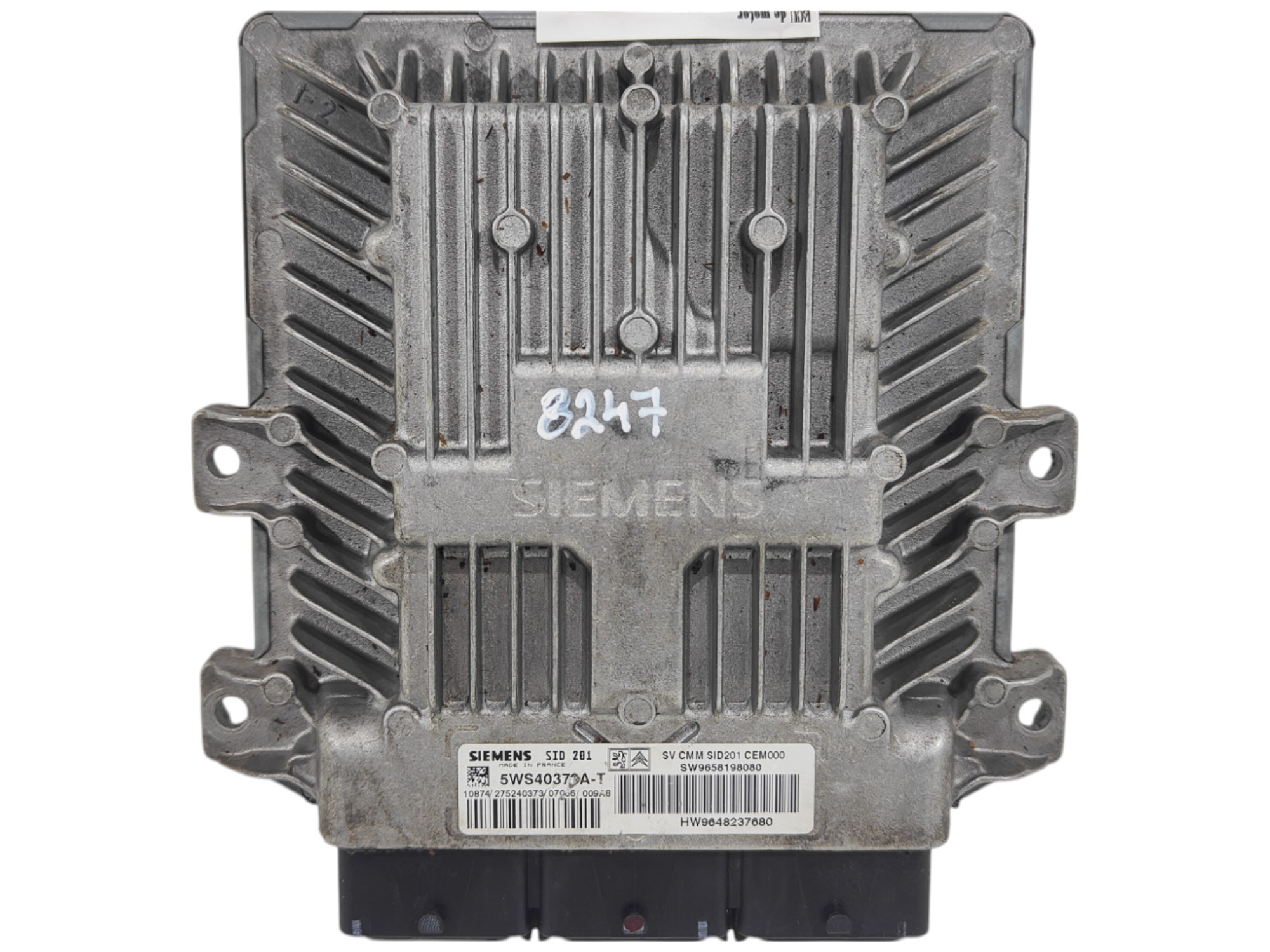 ECU de motor Peugeot Citroen 2.7 HDI , Ref: 8247-K3C12
