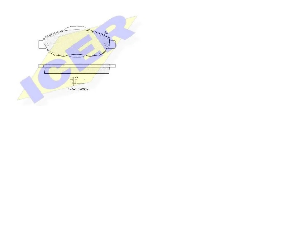 PASTILLAS FRENO DELANTERAS PEUGEOT 308 3008 408/CITROEN C4 LOUNGE EUROPEAS [ICER]