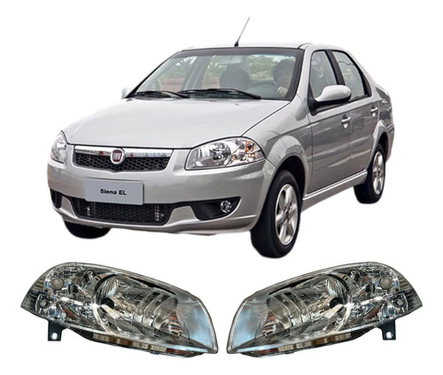 Kit Semiopticas Delanteras Fiat Siena F Iv 2015 / 2018