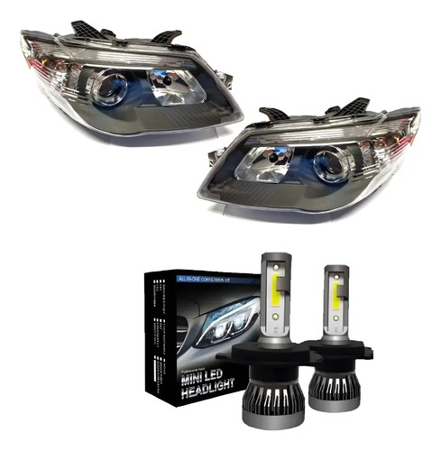 Kit Semiopticas Byd F3 New Con Lampara Led H7 Corta Larga