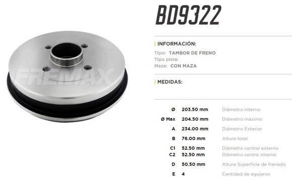 CAMPANA FRENO TRAS RENAULT MEGANE 1995. . . NISSAN MICRA/