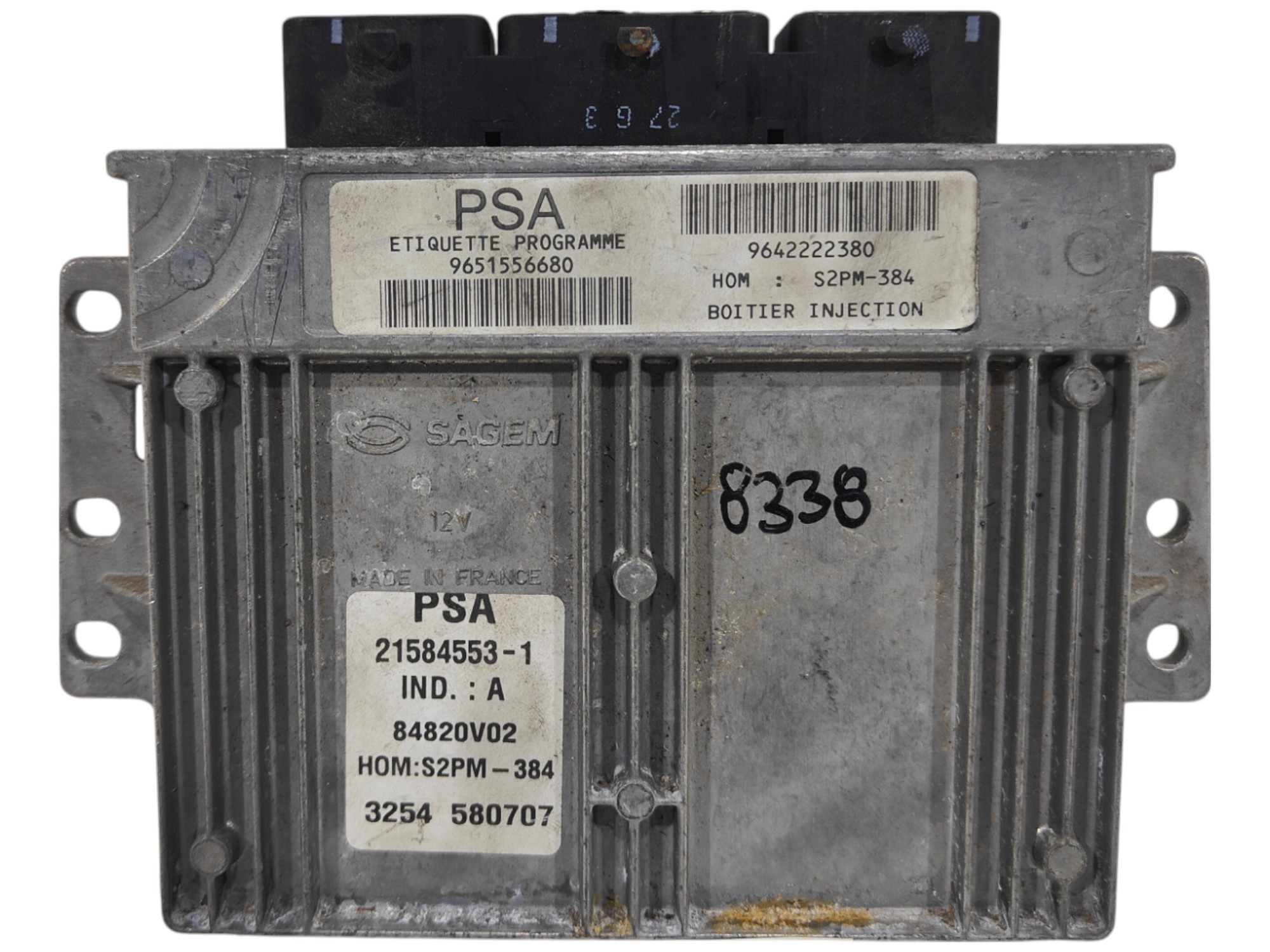 ECU de motor Citroen C3 1.4 8V , Ref: 8338-K3B10