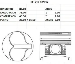 PISTONES 85mm NISSAN RD28 STD