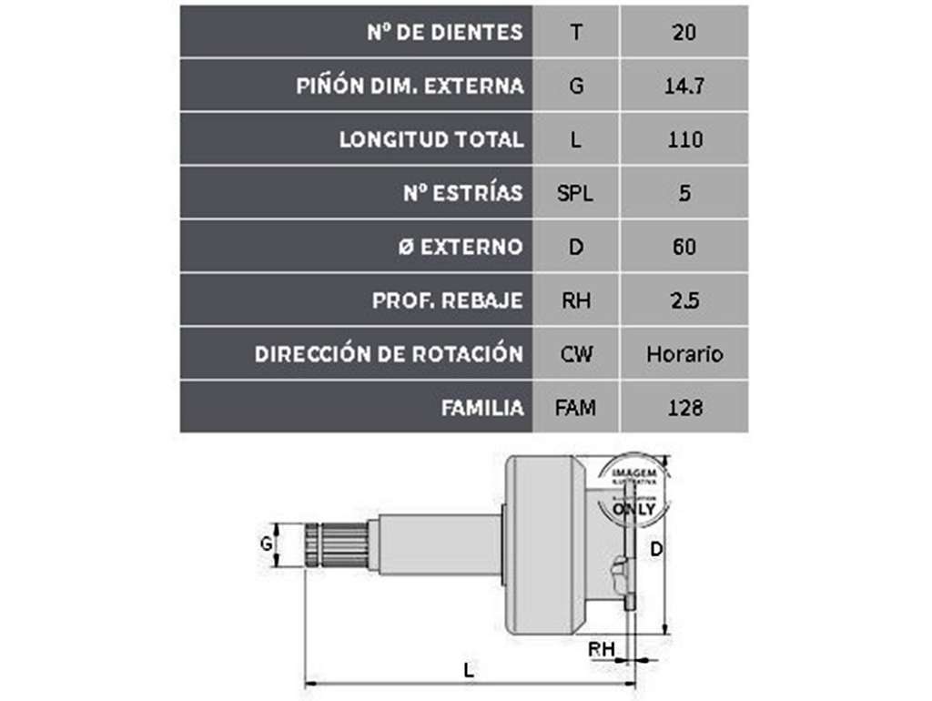 BENDIX MITSUBISHI MI L200 VASTAGO LARGO