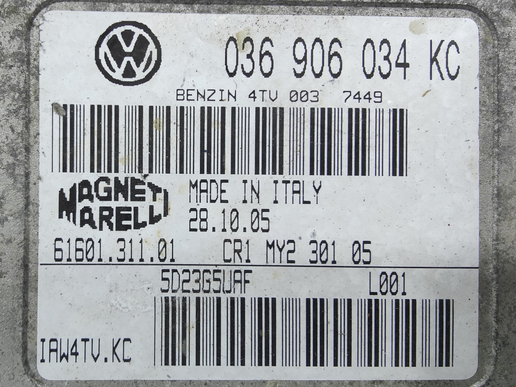 ECU de motor Seat IBIZA 1.4 , Ref: 8325-K3B3
