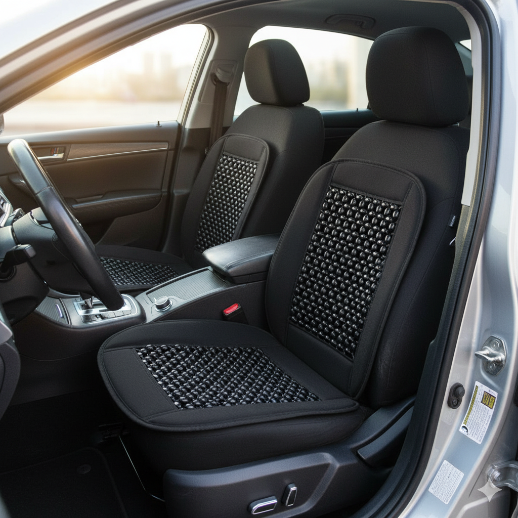Cubreasiento de Bolitas de Madera – Confort y Frescura