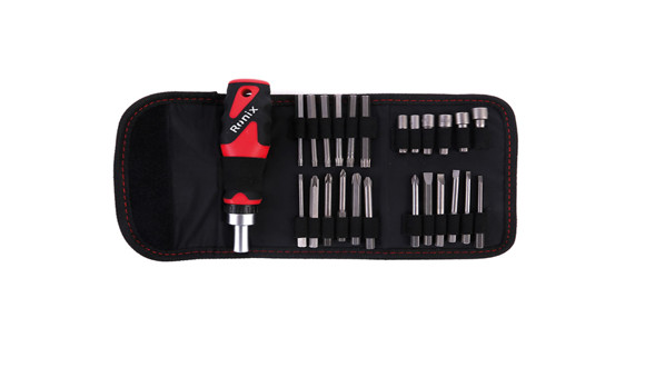 DESTORNILLADOR RONIX CON 26 PIEZAS PUNTAS BIT EN ESTUCHE