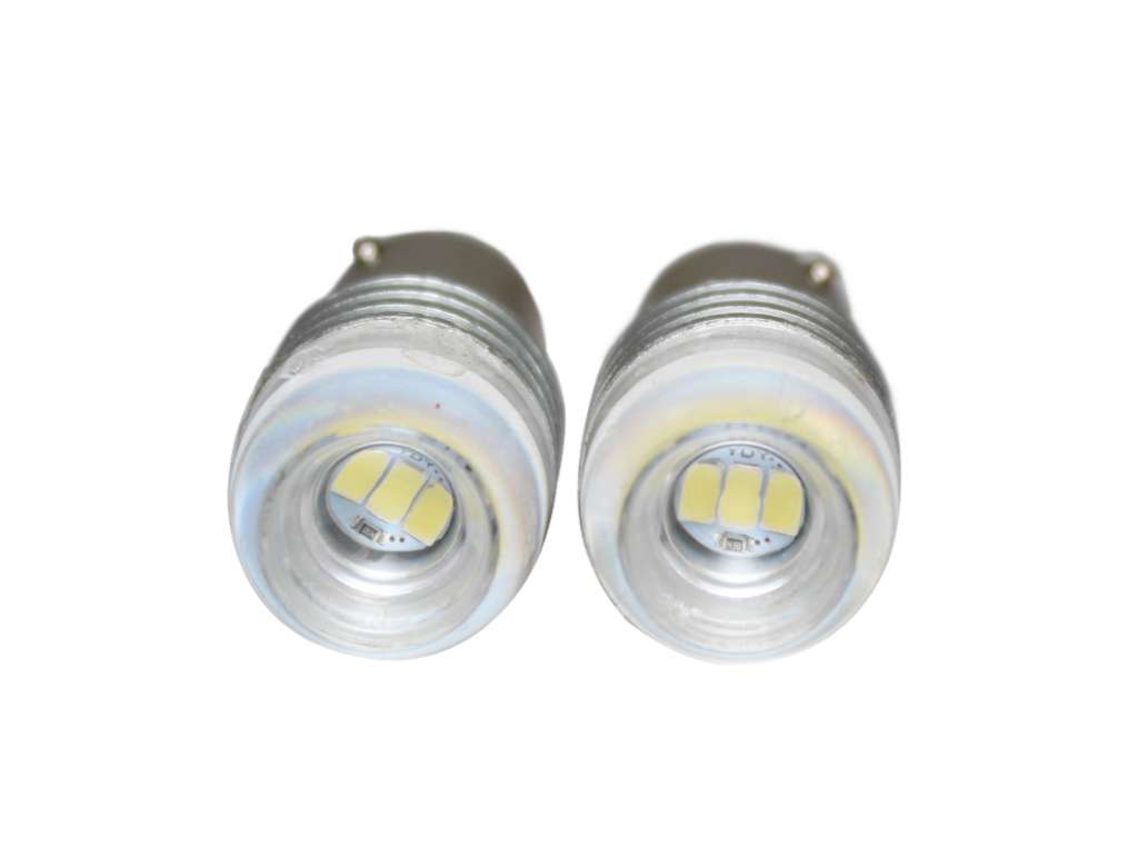 Lámpara de señalización 12V 21W 1 polo LED blanca intermitente