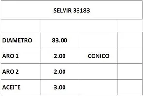 AROS 83.0mm HYUNDAI 2.0TCI STD CTI