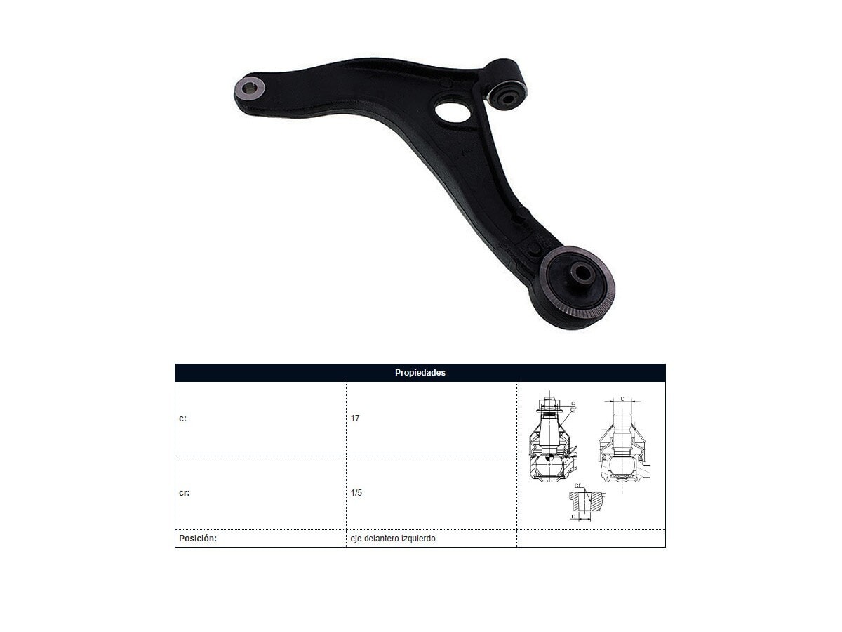 Parilla De Suspension Delantera Renault Master 13-25 Izq