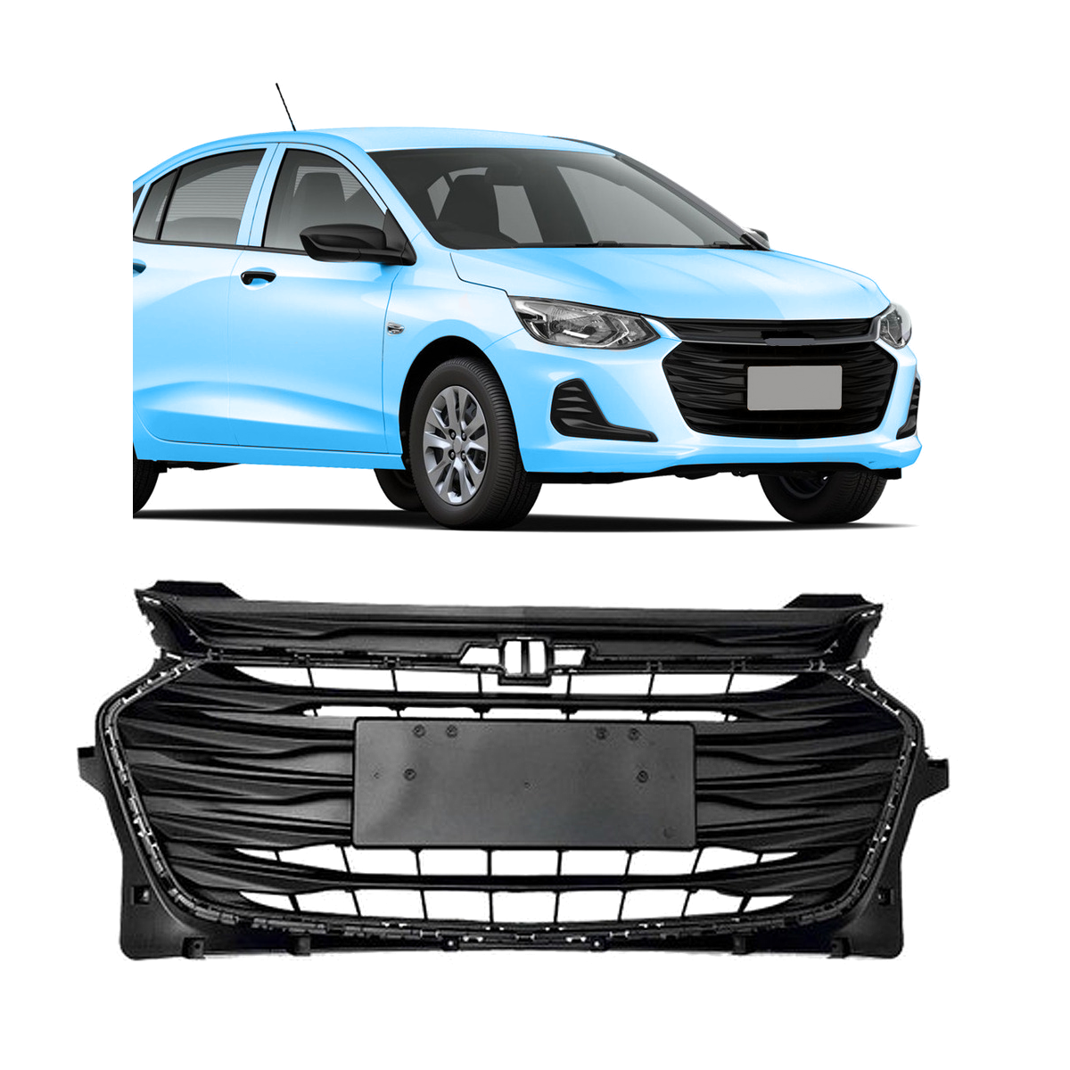 Careta Negra Chevrolet Onix 2020/