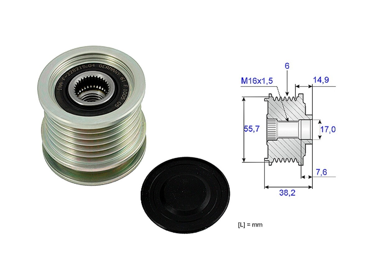 Polea Alternador Marcha Libre Mercedes Benz C 250 D (W202)/E 300 D (W210)/C 250 Td (W202)/E 250 D (W210)/E 290 Td (W210) 93-01