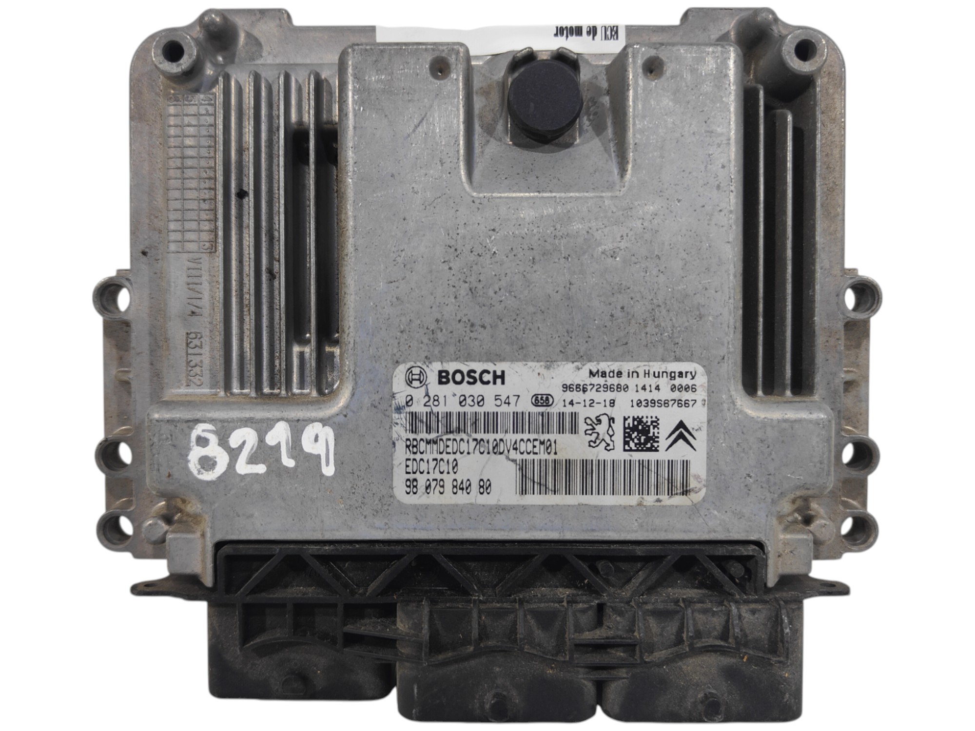 ECU de motor Peugeot 208 HDI 1.4 8V , Ref: 8219-K3B1