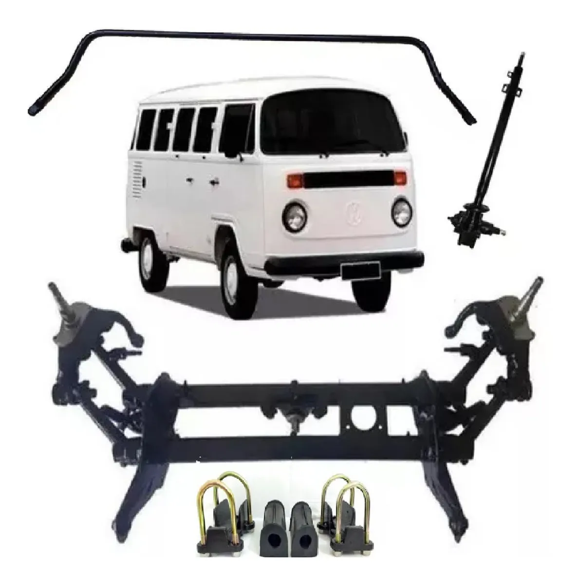 Kit Completo de Suspensión para Kombi – Incluye Caja de Dirección, Barra y Accesorios (Reindustrializado)