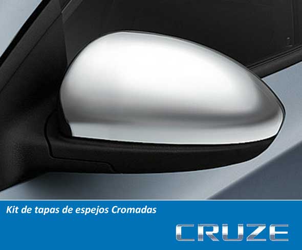 JUEGO CUBIERTAS ESPEJOS CROMADAS