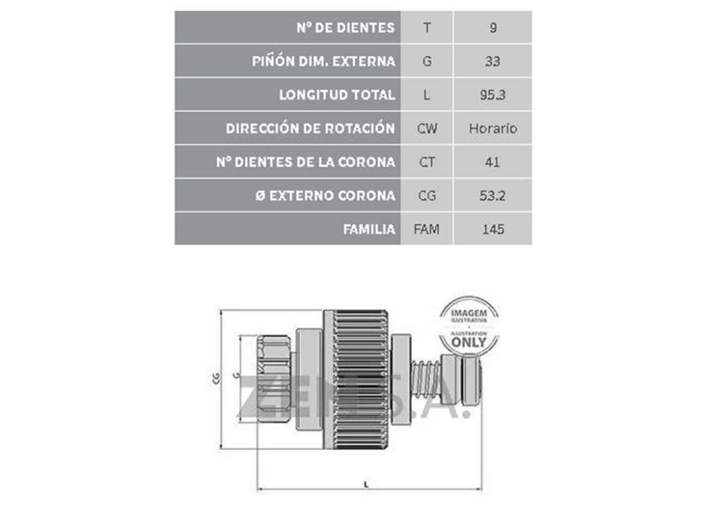 Bendix para camión Hitachi 9D