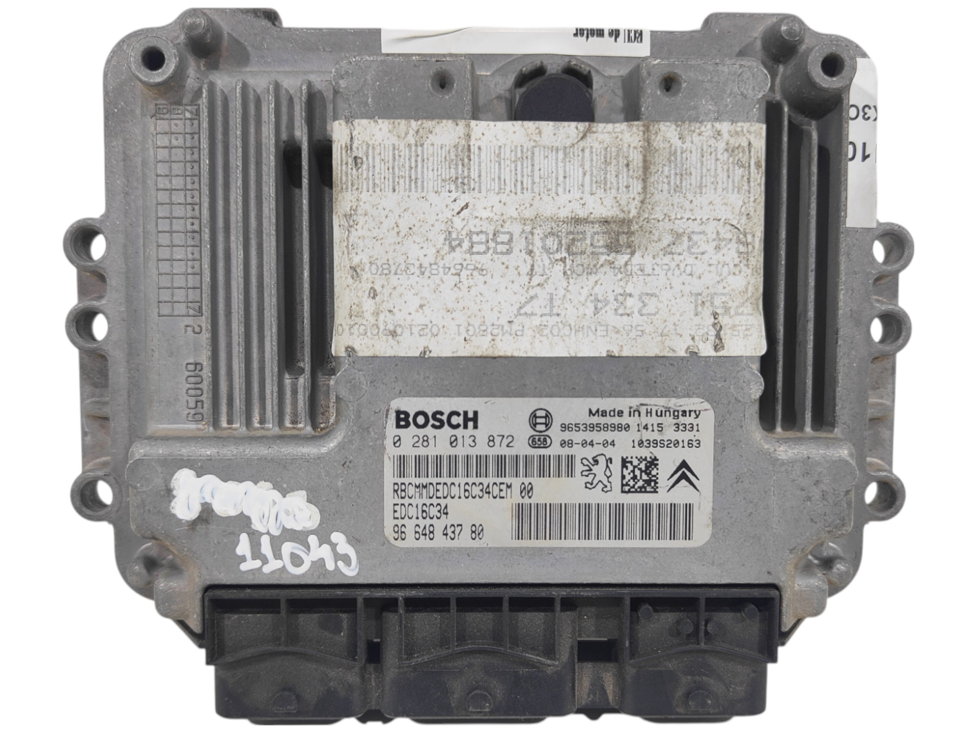 ECU de motor Peugeot Citroen 1.6 HDI 2008, Ref: 11043-K3C10