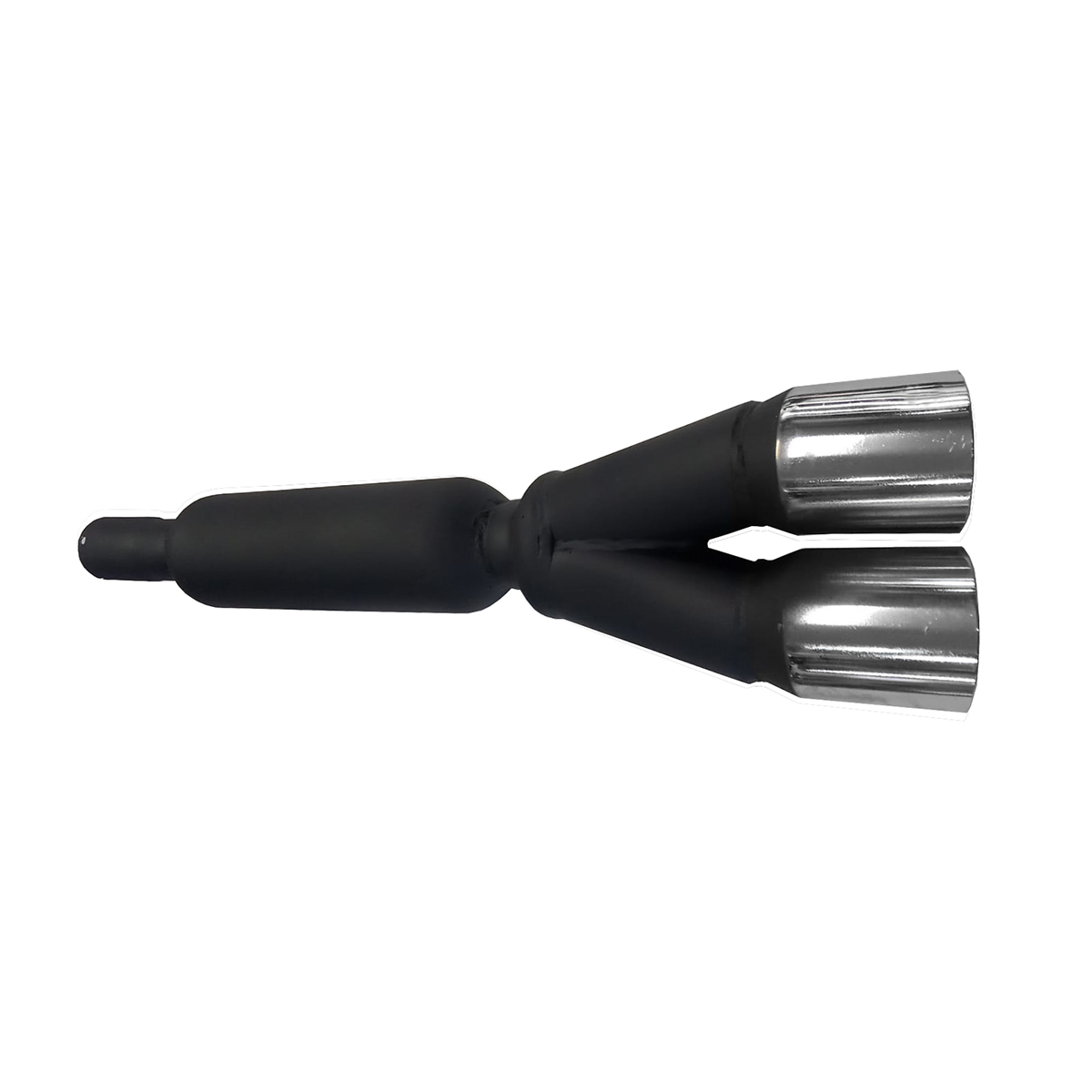 Tubo de escape cromado doble