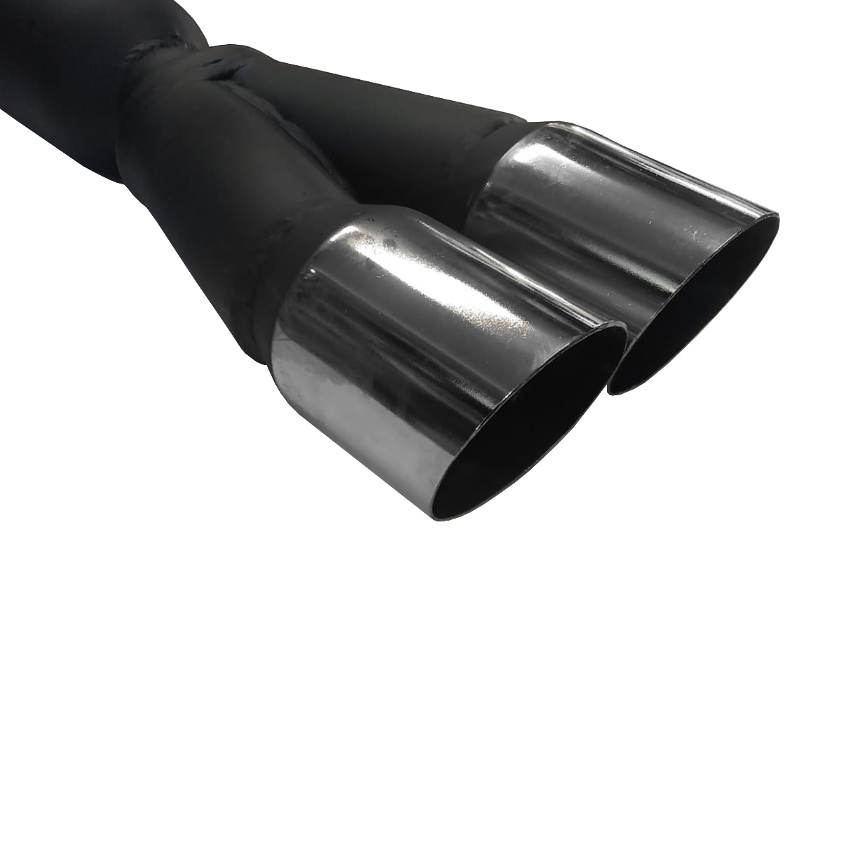 Tubo de escape cromado doble