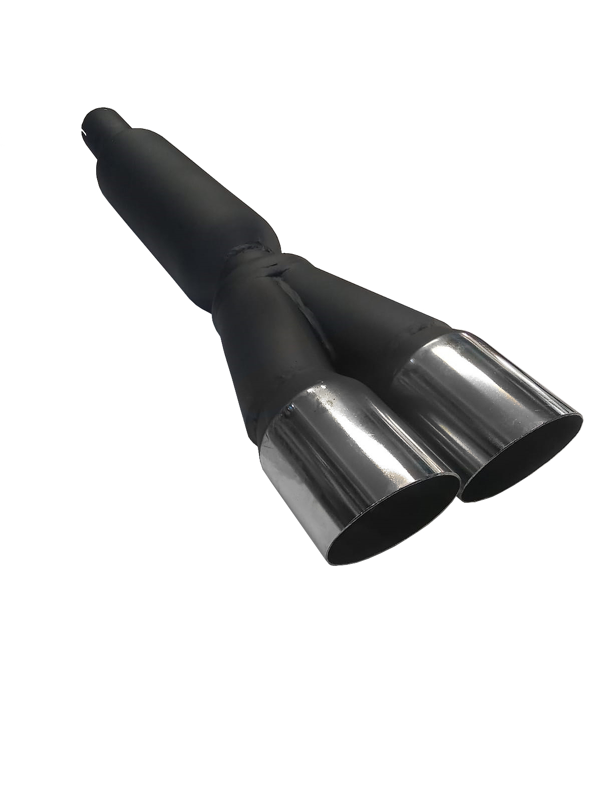 Tubo de escape cromado doble