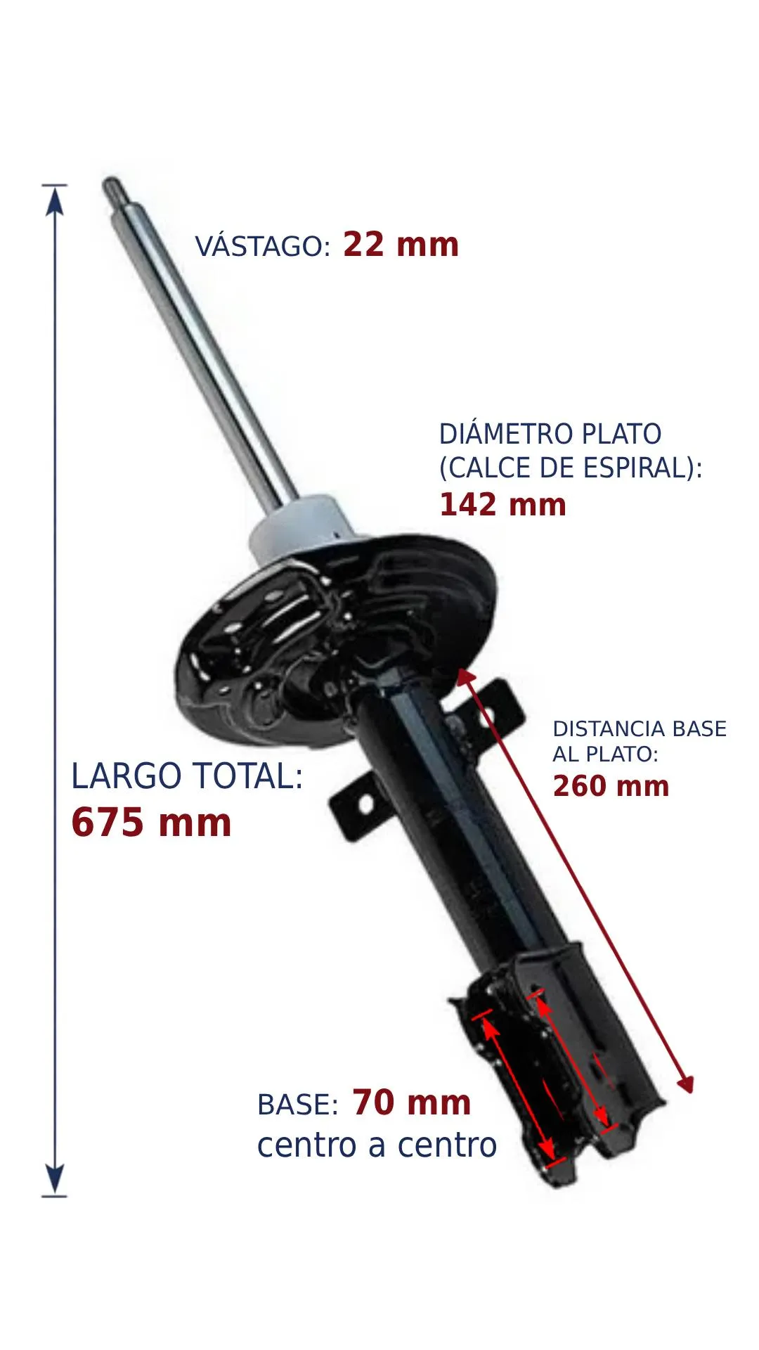 AMORTIGUADOR TRA RENAULT OROCH 16 GAS BREME 2-4WD