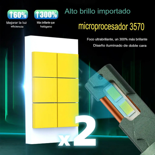 Kit Led H4 Lamparas Luces Auto Corta Larga 32.000 Lm 6000k